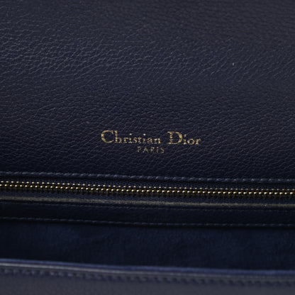 Christian Dior Grained Calfskin Medium Diorama Flap Bag Blue 6 of 13