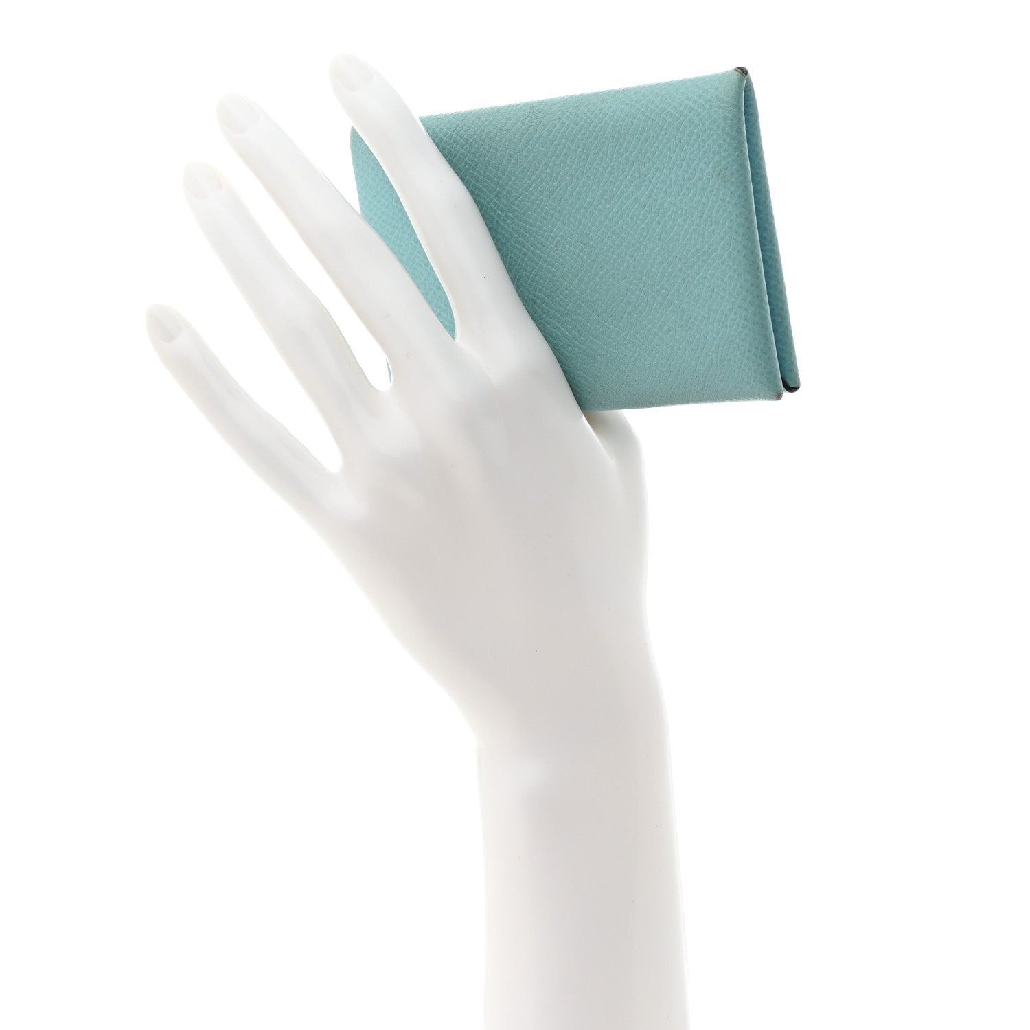 Hermes Epsom Calvi Card Case Bleu Atoll 2 of 8