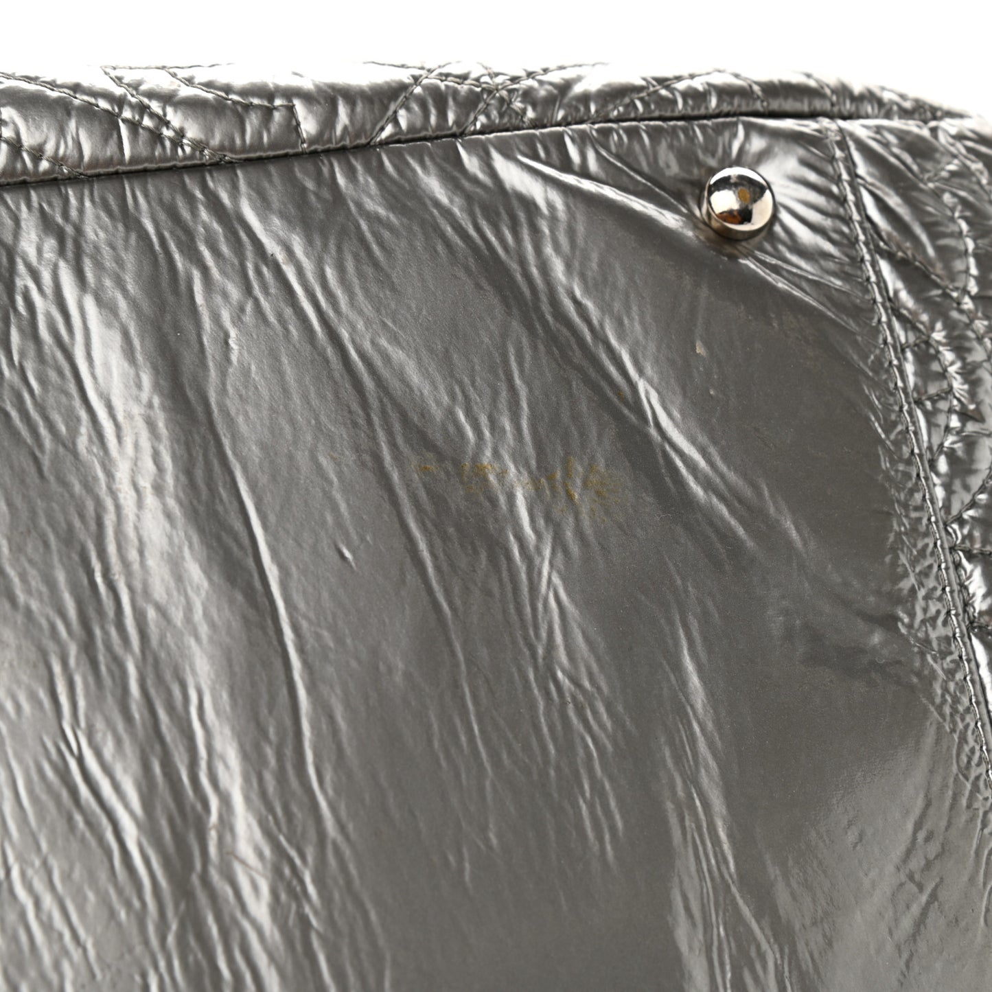 Vinyl Graphic Edge Accordion Flap Bag Silver