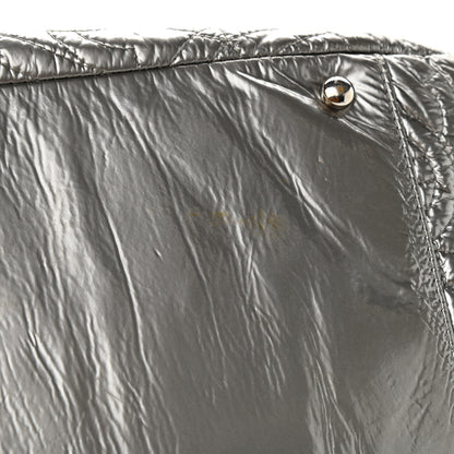 Chanel Vinyl Graphic Edge Accordion Flap Bag Silver 11 of 11
