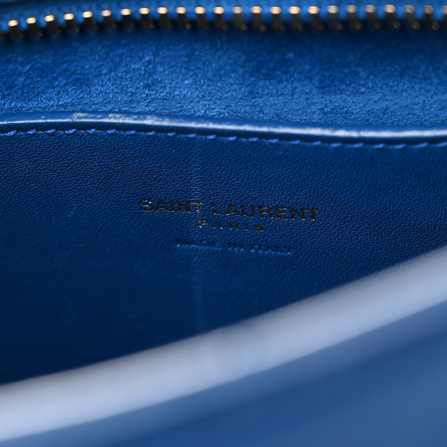 Saint Laurent Calfskin Monogram Baby Cabas Blue 6 of 12