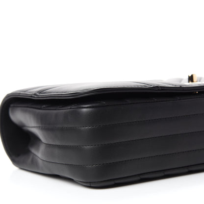 Chanel Calfskin Chevron Quilted Large Statement Flap Black 6 of 14