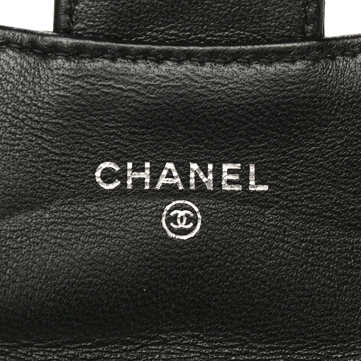 Chanel Lambskin Quilted Zip Card Holder Black 7 of 14