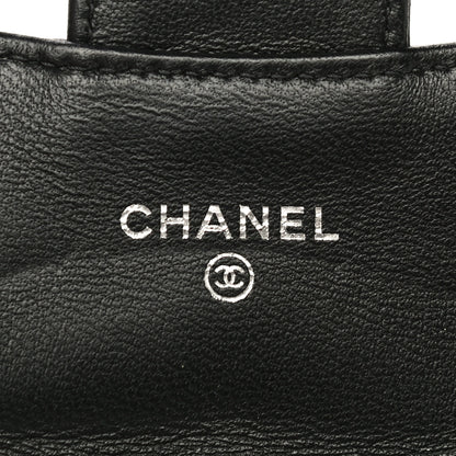 Chanel Lambskin Quilted Zip Card Holder Black 7 of 14