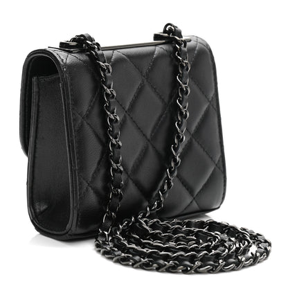 Chanel Lambskin Quilted Mini Trendy CC Chain Wallet So Black 3 of 12