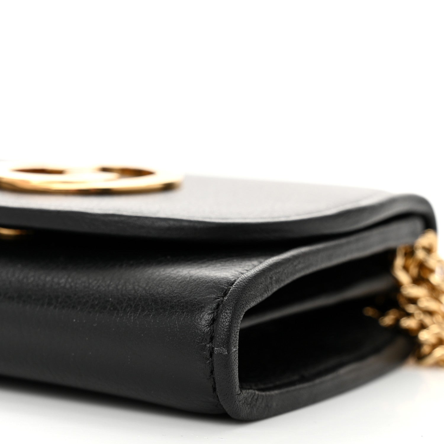 Gucci Roxy Calfskin Medium Blondie Chain Wallet Black 11 of 12