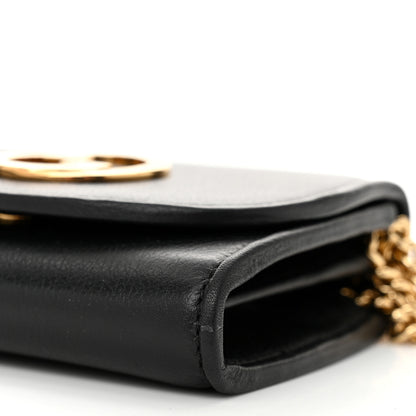 Gucci Roxy Calfskin Medium Blondie Chain Wallet Black 11 of 12