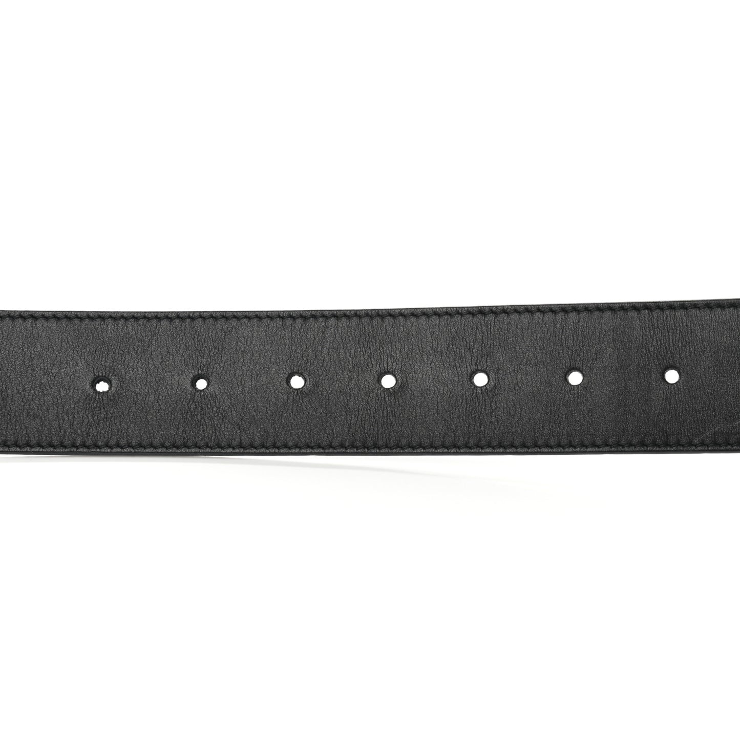 Moon Calfskin Pearl Double G 40mm Belt 110 44 Black Cream