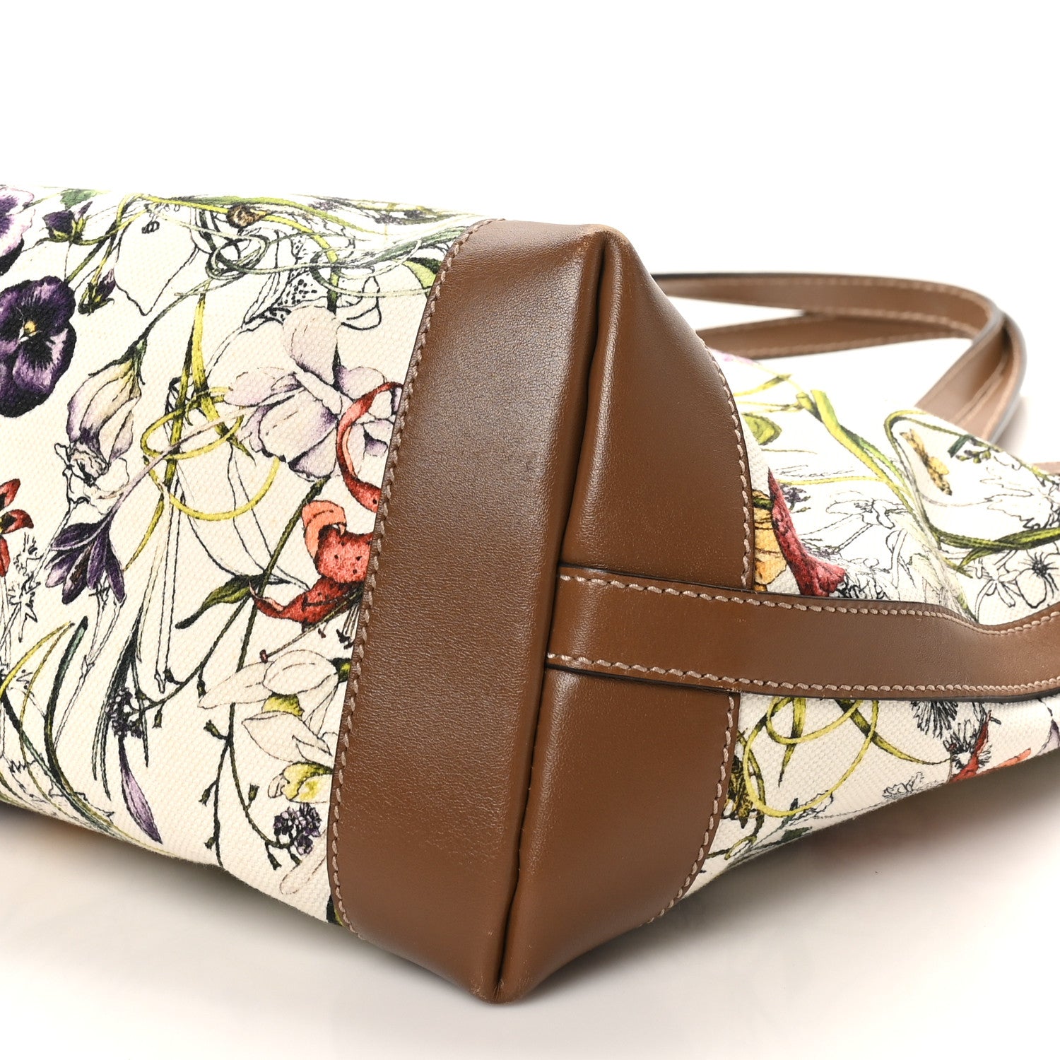 Gucci Canvas Flora Infinity Medium Craft Tote White Multicolor Acero 11 of 12