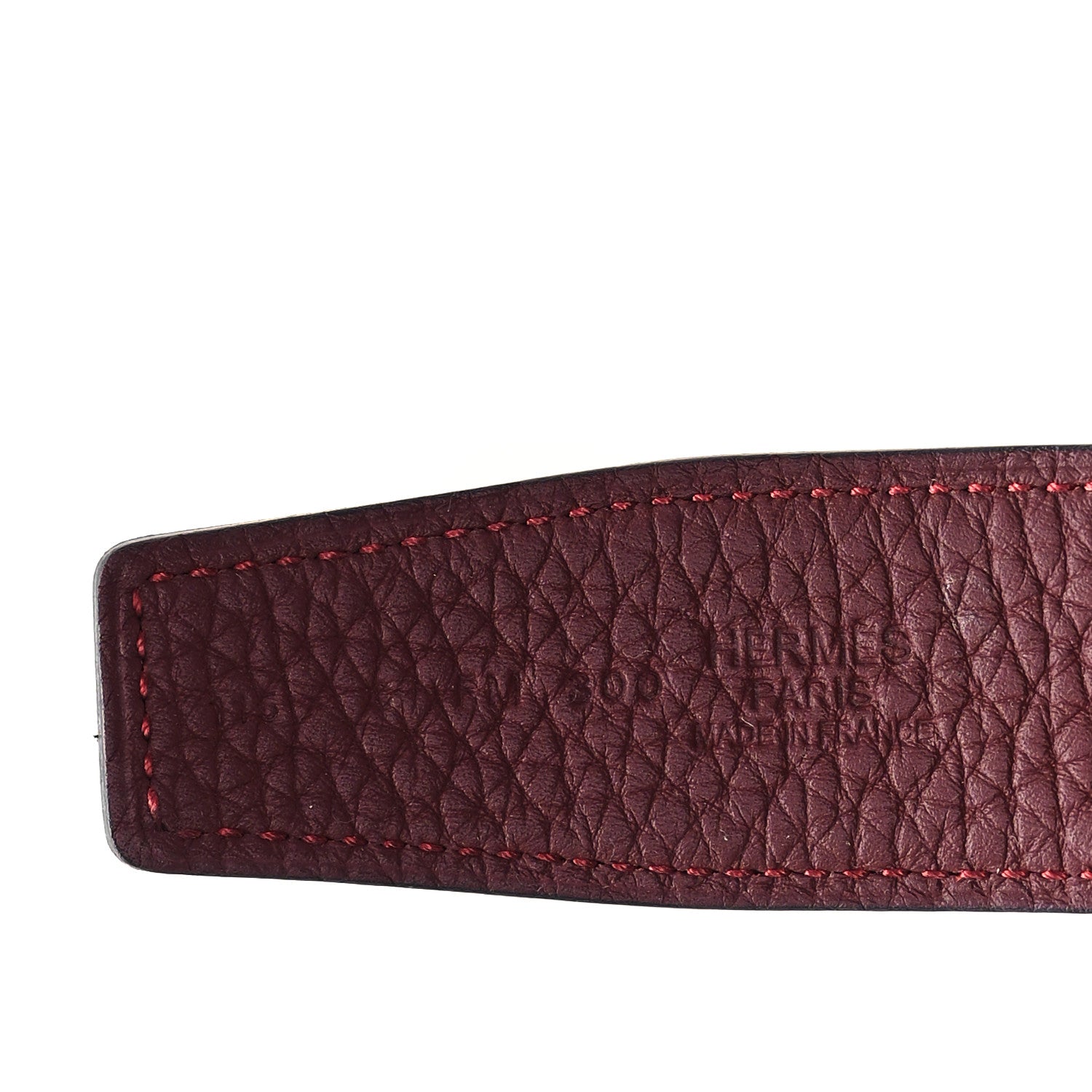 Hermes Box Togo 30mm Rouleau Belt 115 46 Black Brique 3 of 4