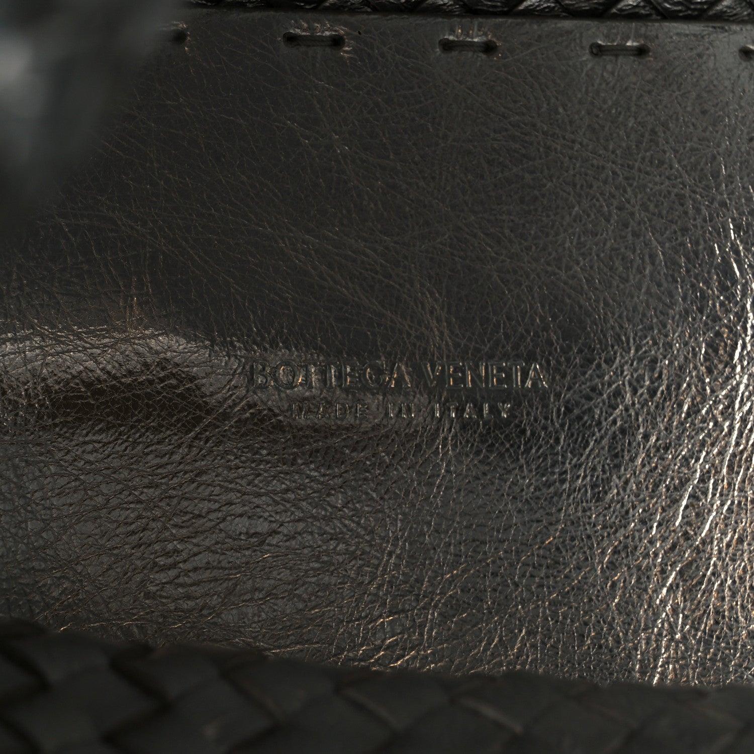 Bottega Veneta Laminated Nappa Intreccio Paillettes Small Cabat Bucket Silver 8 of 12