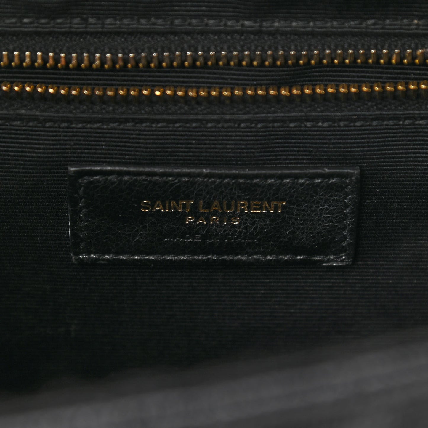 Grain De Poudre Textured Mixed Matelasse Large Triquilt Monogram Satchel Black