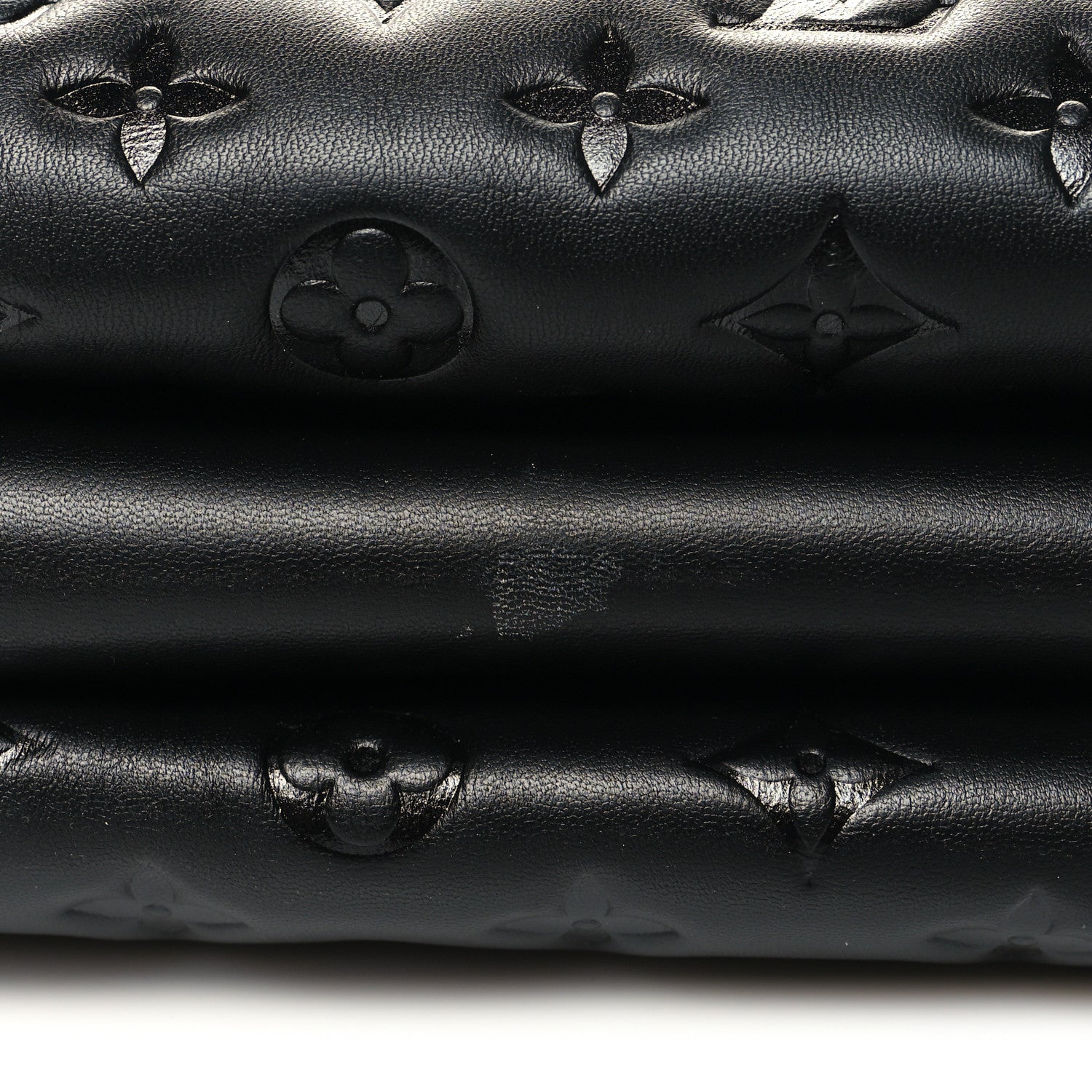 Louis Vuitton Lambskin Embossed Monogram Coussin MM Black 11 of 11