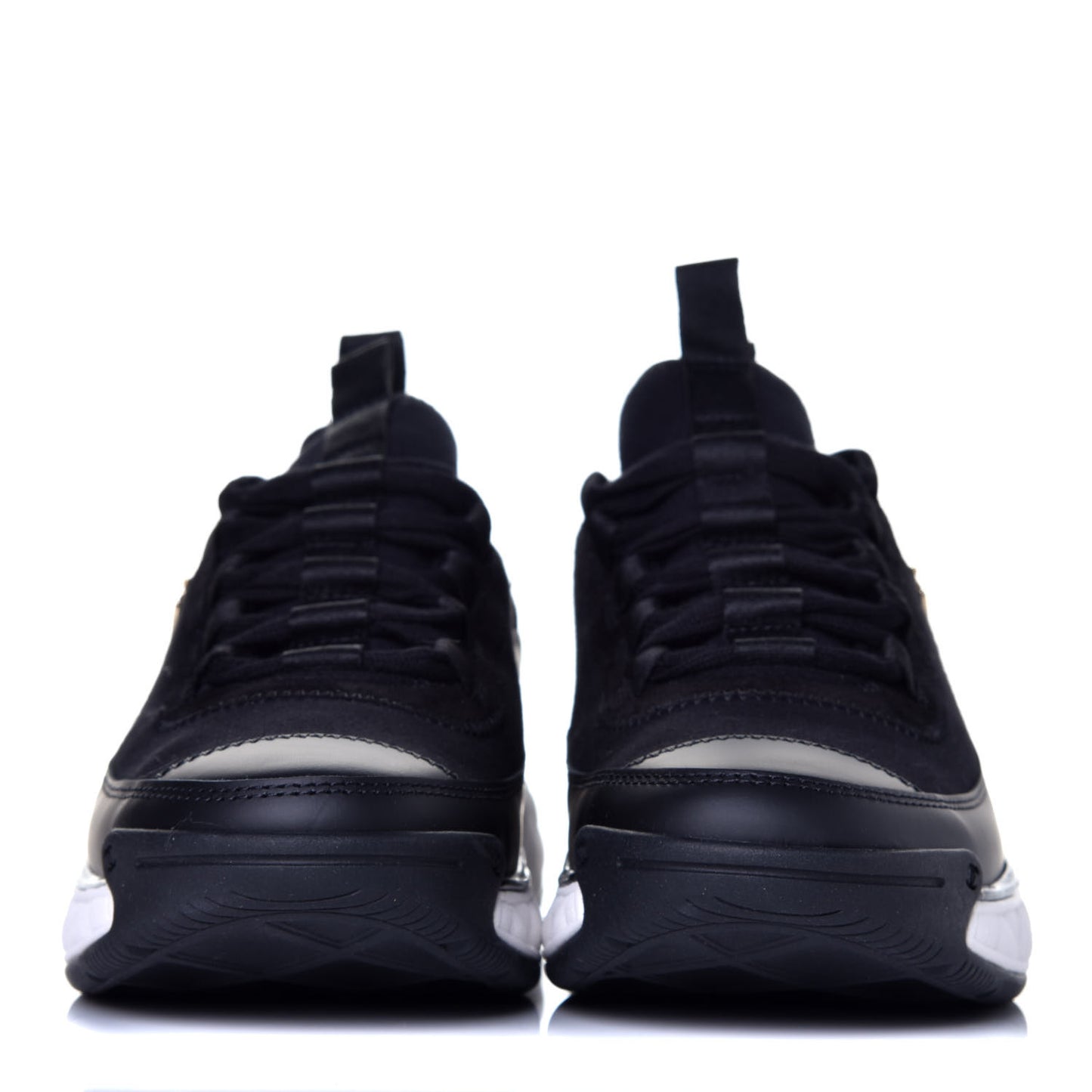 Velvet Calfskin Mixed Fibers CC Sneakers 37 Black