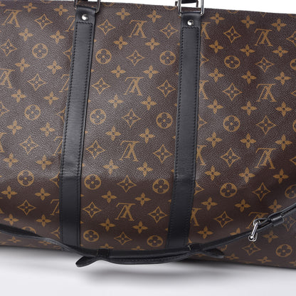 Louis Vuitton Monogram Macassar Keepall Bandouliere 55 8 of 12