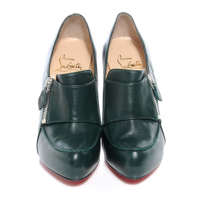 Christian Louboutin Leather Lapono 120 Booties 36 Bottle Green 2 of 6