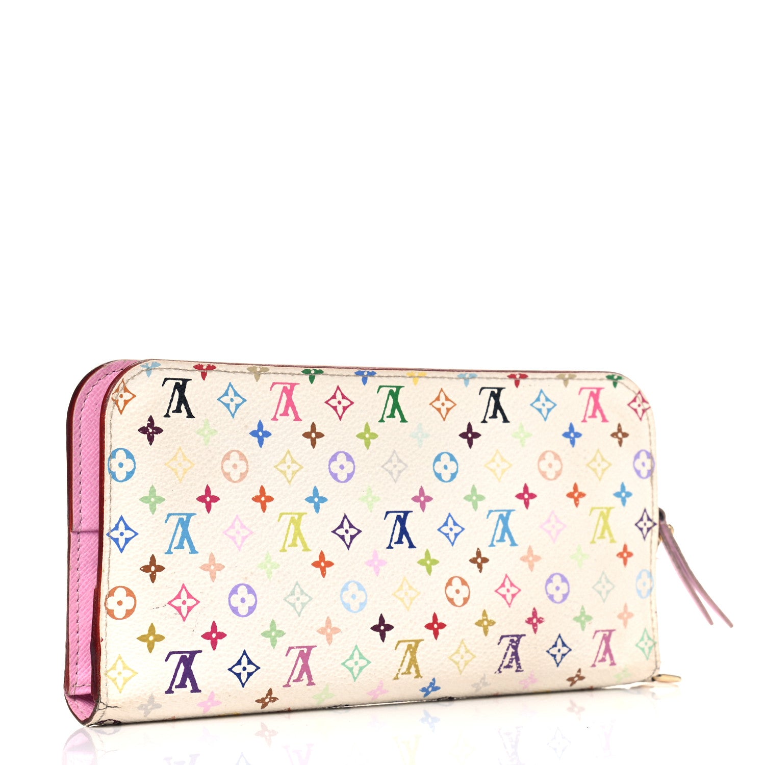 Louis Vuitton Monogram Multicolor Insolite Wallet White Litchi 2 of 8