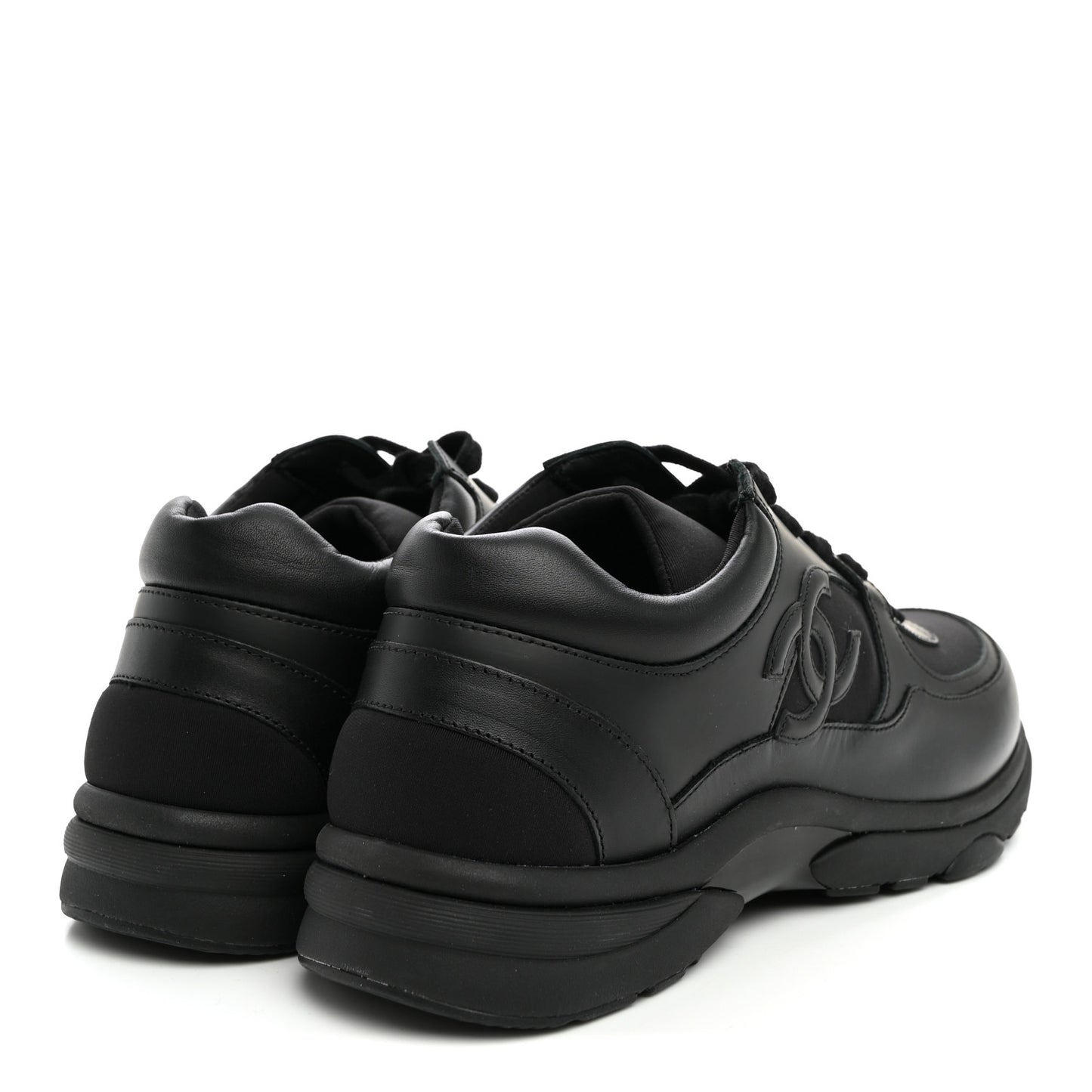 Calfskin Lambskin CC Uniform Sneakers Black 42 Black