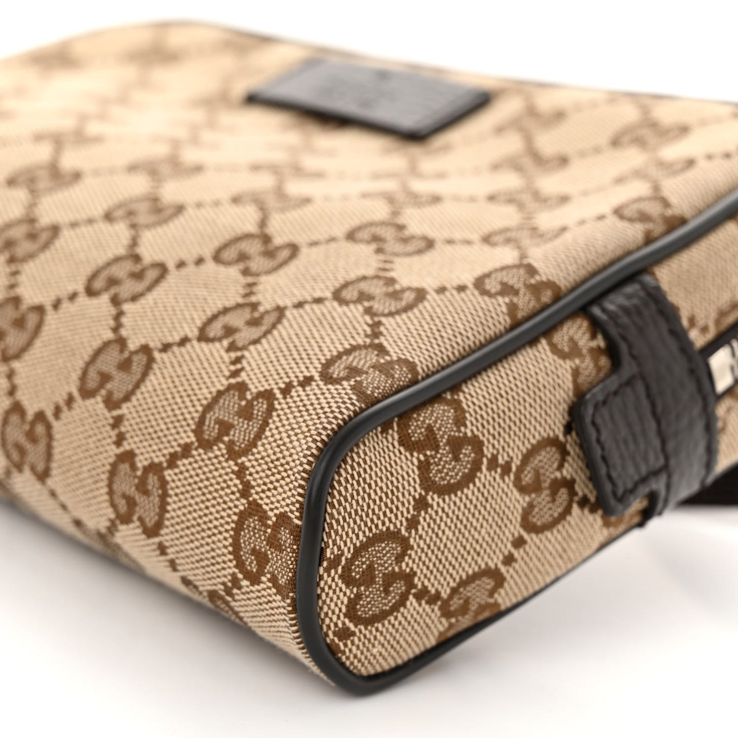 Monogram Dollar Calfskin Belt Bag Beige Ebony Testa di Moro Marrone Scuro