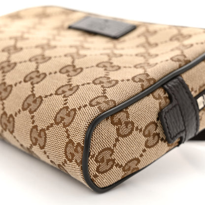 Gucci Monogram Dollar Calfskin Belt Bag Beige Ebony Testa di Moro Marrone Scuro 10 of 11