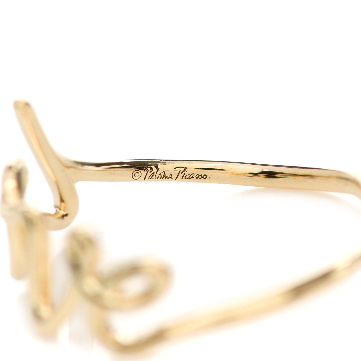 Tiffany 18K Yellow Gold Paloma's Graffiti Love Ring 60 9 5 of 6