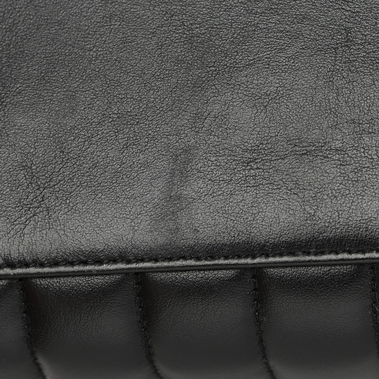 Calfskin Y Quilted Monogram Medium Loulou Chain Satchel Black