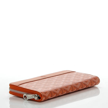Goyard Goyardine Matignon Zip Around GM Wallet Orange 4 of 5