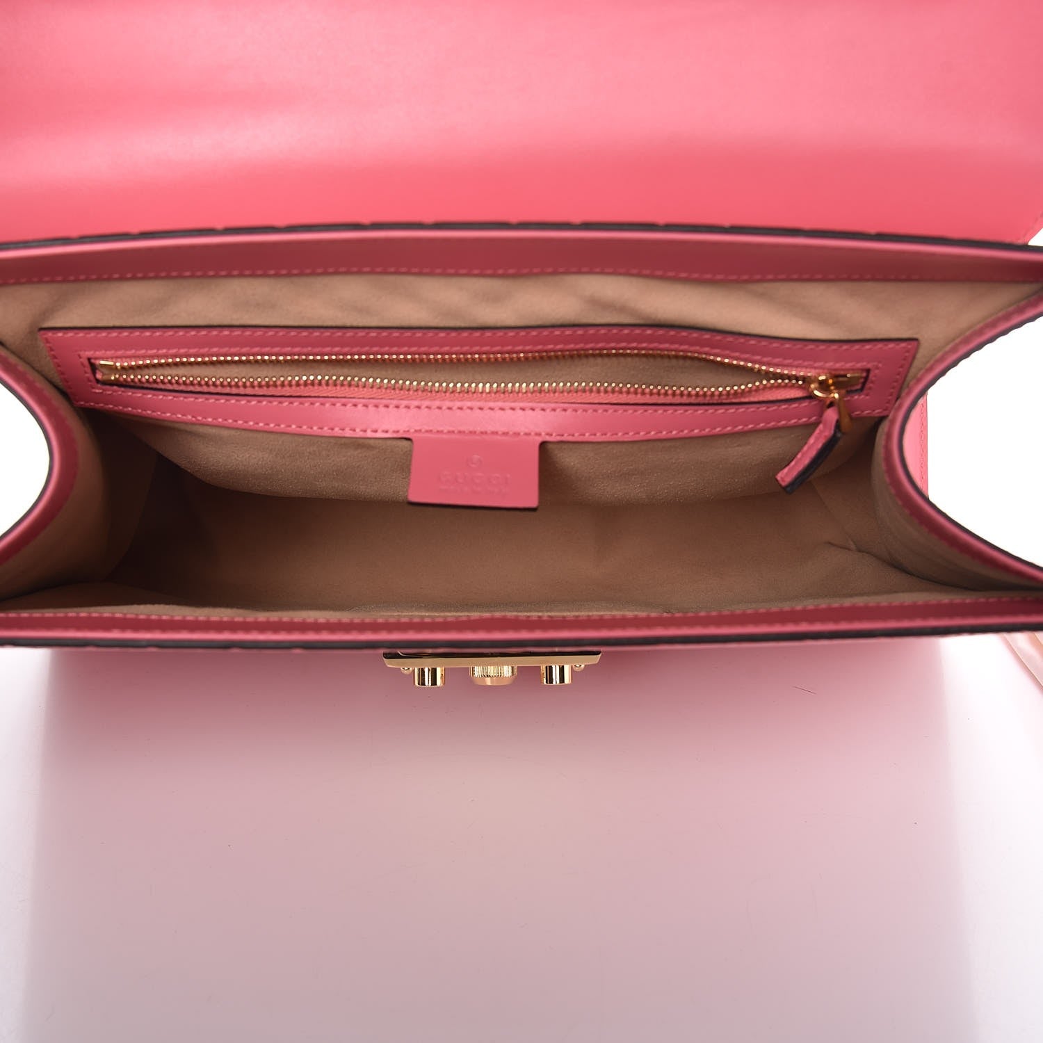 Gucci Guccissima Signature Medium Padlock Top Handle Bag Flush 5 of 8