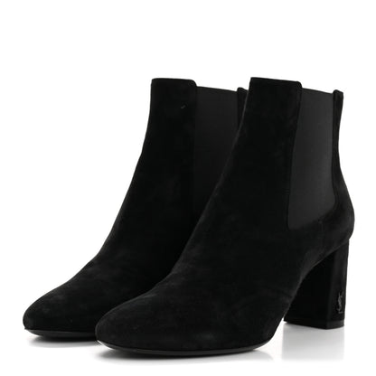 Saint Laurent Suede Loulou Pin Booties 36 Black 7 of 20