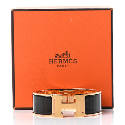 Hermes Enamel Wide Clic Clac H Bracelet PM Black 5 of 5