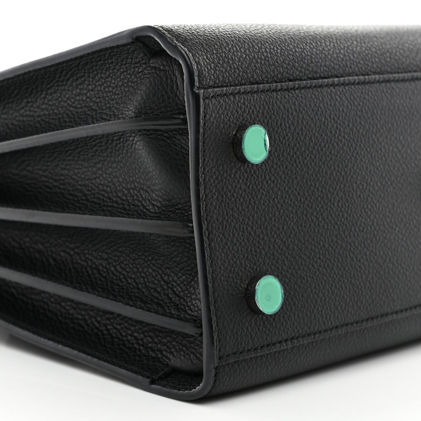Grained Calfskin Baby Sac De Jour Black