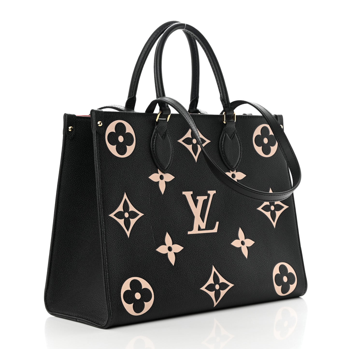 LOUIS VUITTON Empreinte Monogram Giant Onthego MM Black Beige
