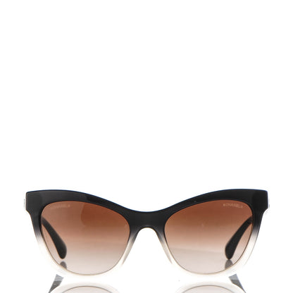 Chanel Acetate CC Cat Eye Summer Sunglasses 5350 Black Beige 2 of 8