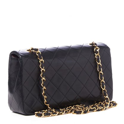 Chanel Lambskin Quilted Small Single Flap Bag Black 2 of 9