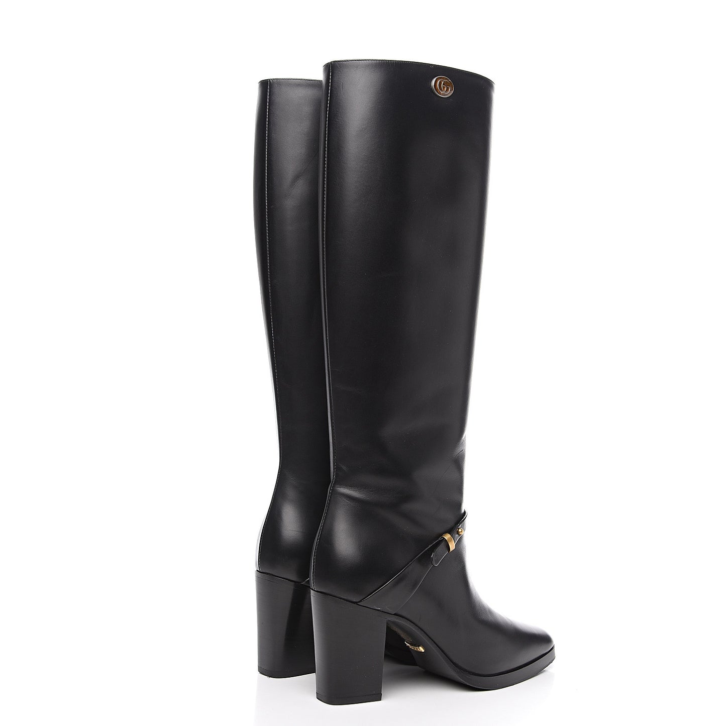 Calfskin Double GKnee High Boots 36.5 Black