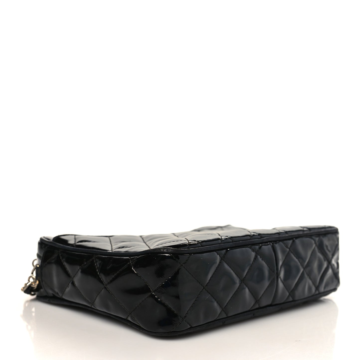 Patent Quilted Tassel Camera Case Black