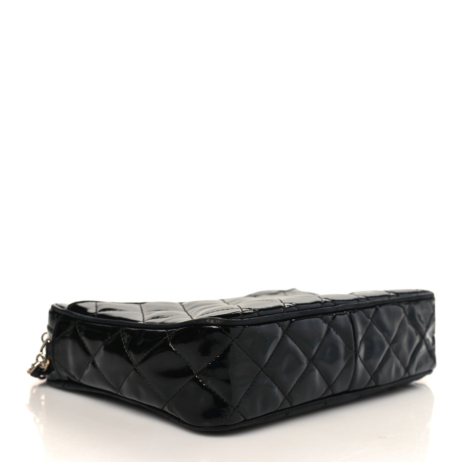 Chanel Patent Quilted Tassel Camera Case Black 3 of 8
