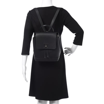 Louis Vuitton Calfskin Lockme Backpack Black 2 of 11