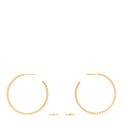 Van Cleef & Arpels 18K Yellow Gold Small Perlee Hoop Earrings 3 of 4