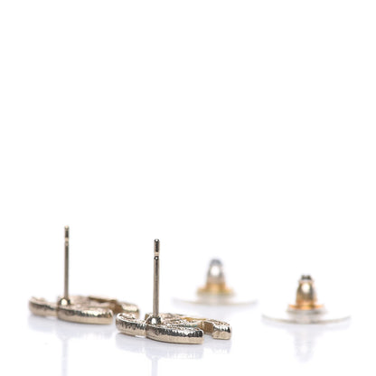 Chanel Tweed Effect CC Earrings Gold 5 of 6