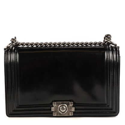Chanel Glazed Calfskin Medium Boy Flap Black 1 of 8