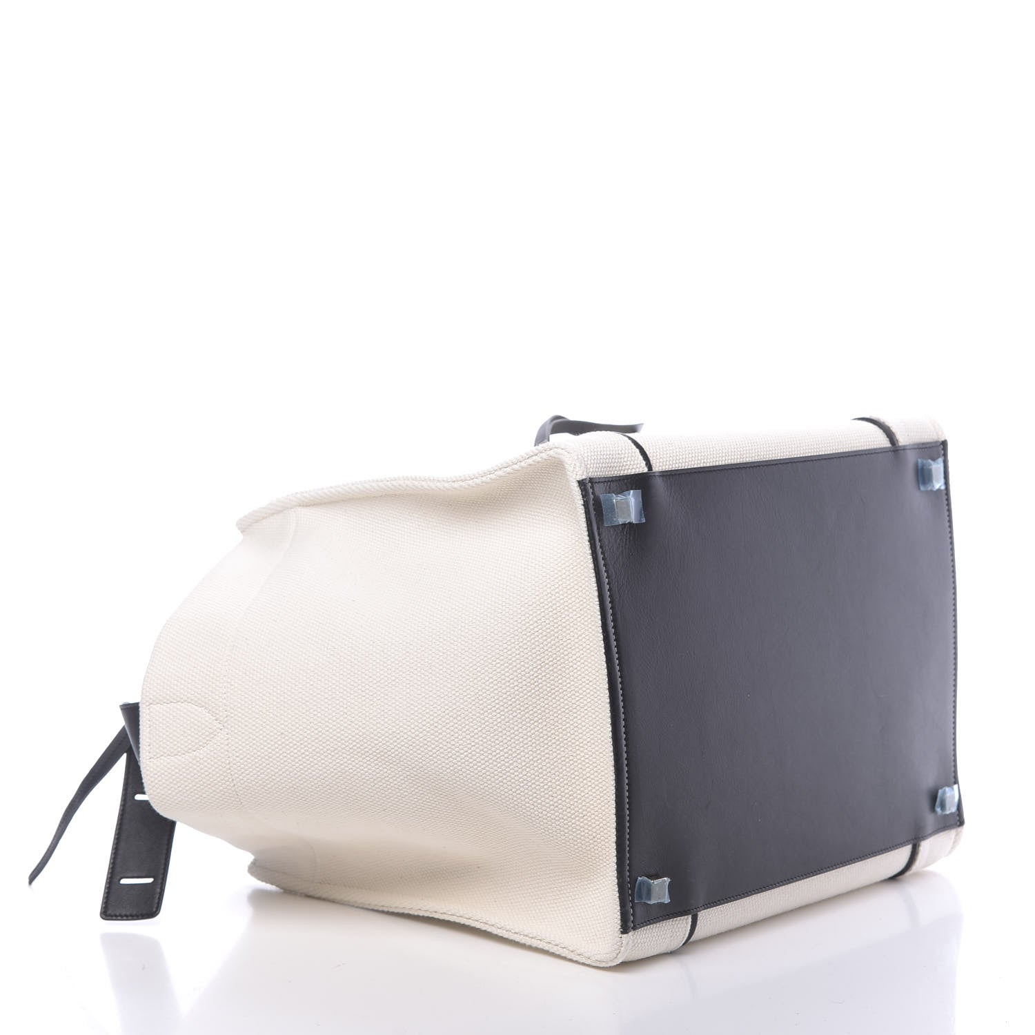 Celine Cotton Canvas Medium Phantom Luggage White Black 4 of 12