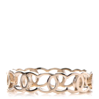 Chanel Metal CC Ring 54 6.75 Gold 1 of 3
