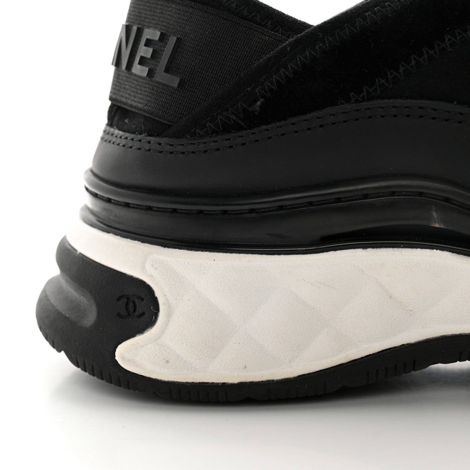 Chanel Velvet Calfskin Mixed Fibers CC Sneakers 37 Black 11 of 23
