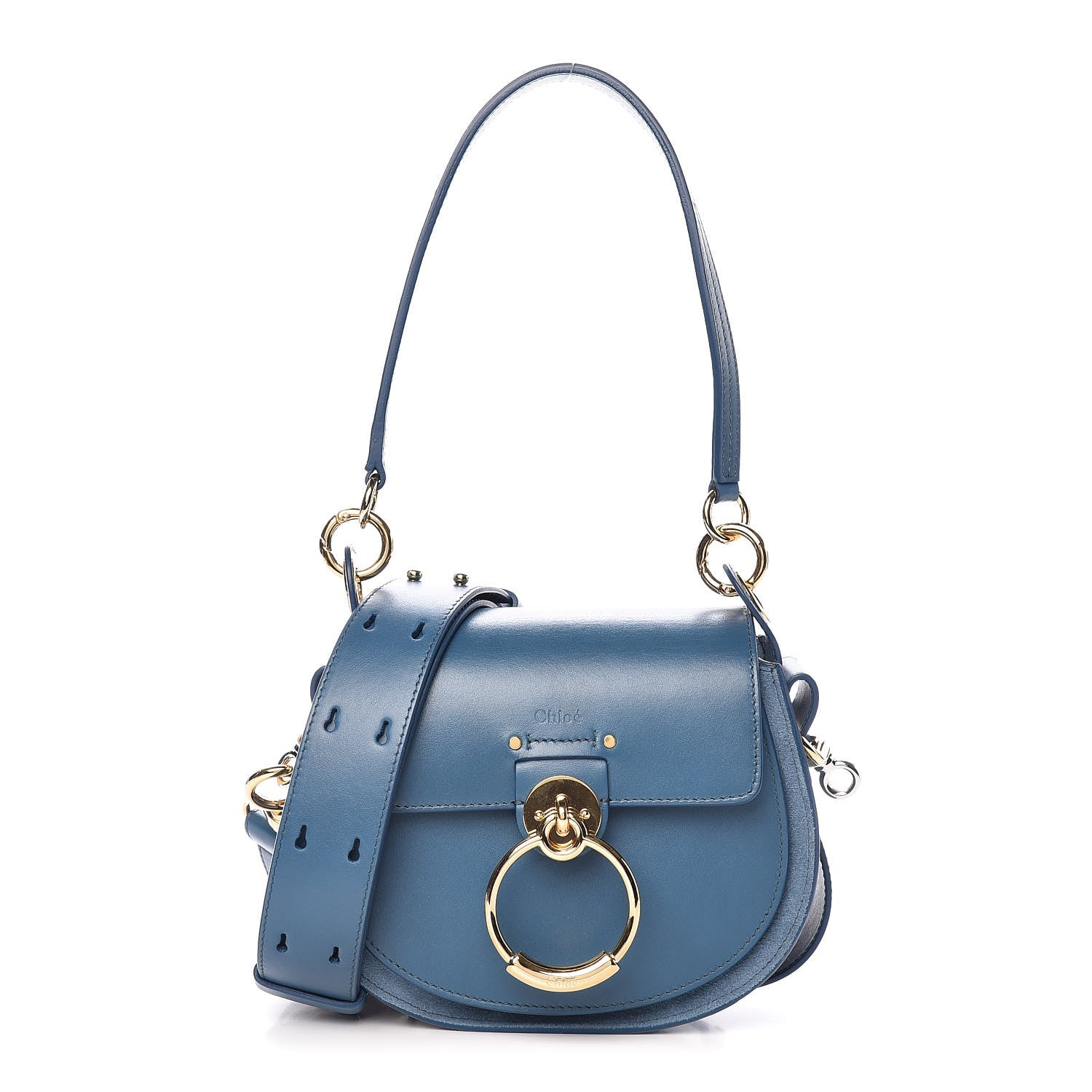 Chloe Calfskin Small Tess Bag Vinyl Blue 1 of 10