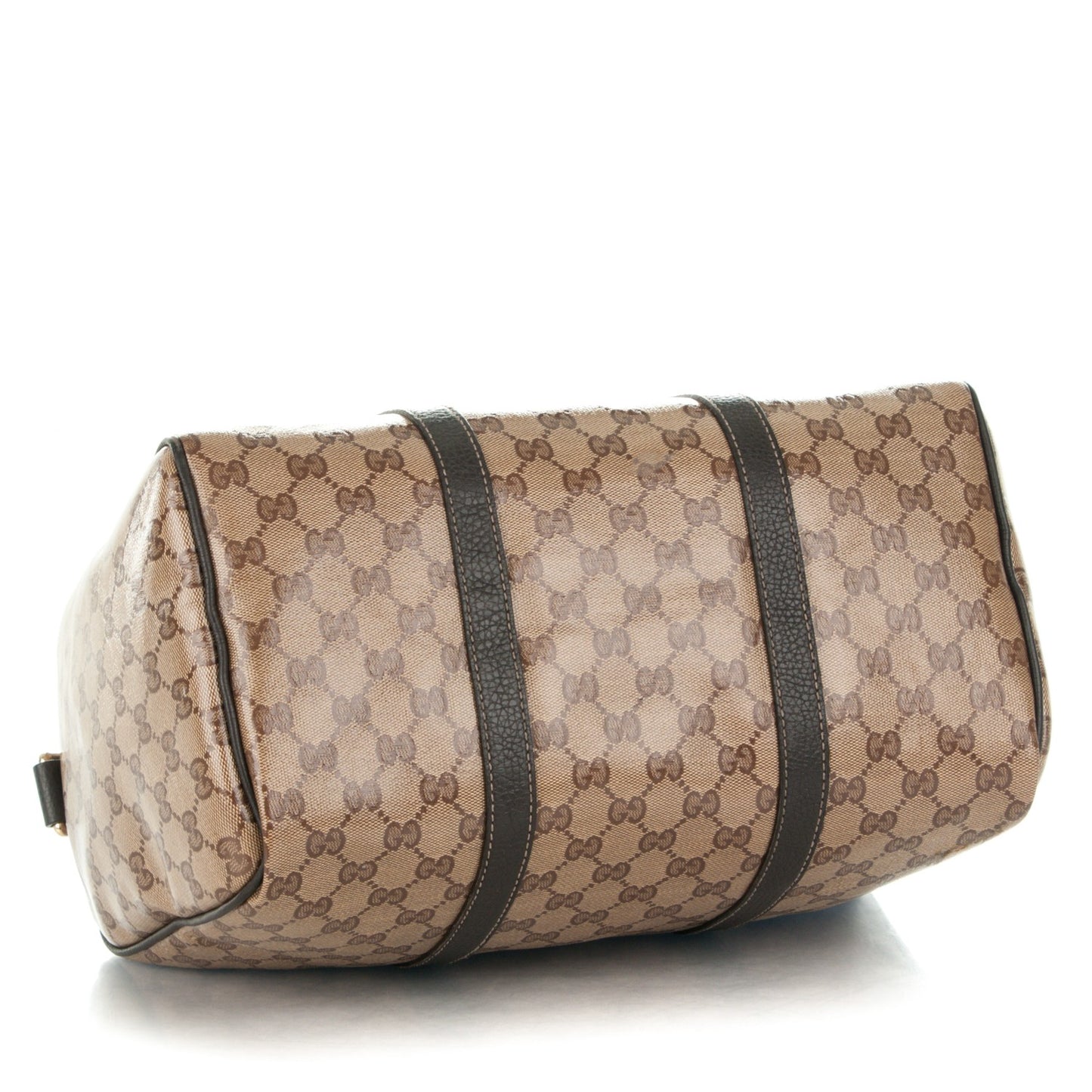 Crystal Monogram Medium Joy Boston Dark Brown
