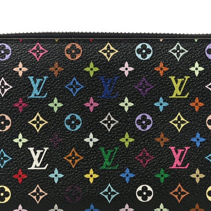 Louis Vuitton Monogram Multicolor Zippy Wallet Black Violet 7 of 9