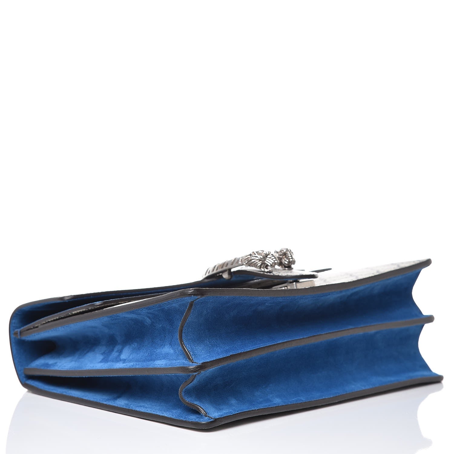 Gucci GG Supreme Monogram Blooms Medium Dionysus Shoulder Bag Beige Navy Vintage Blue 4 of 9