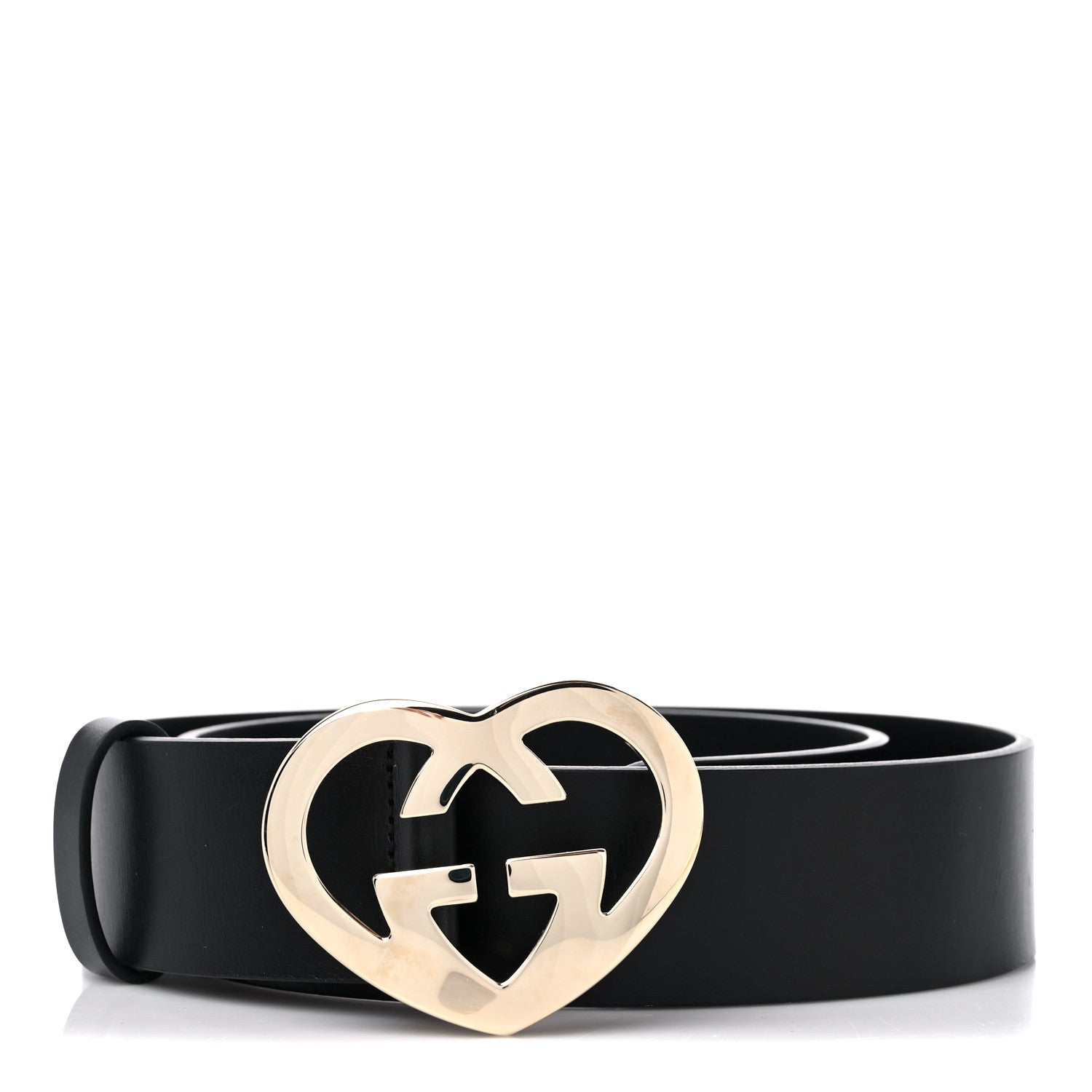 Gucci Calfskin Lovely Heart GG 40mm Belt 80 32 Black 1 of 4