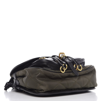 Prada Tessuto Nylon City Calfskin Quilted Crossbody Mimetico Black 4 of 7